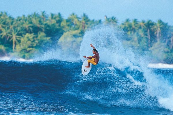 Surfing in maldives